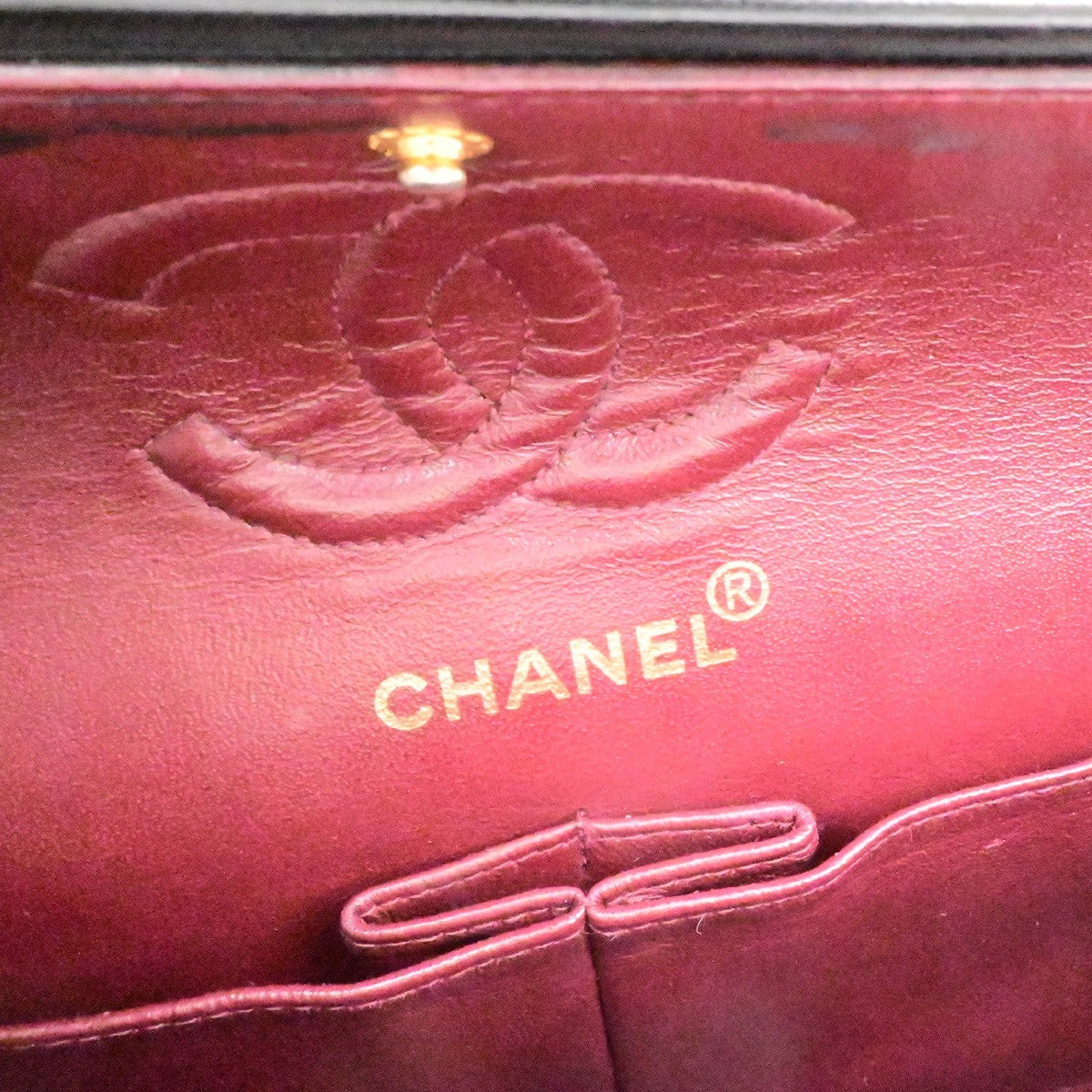 CHANEL CC Matelasse 23 Double Flap Chain Shoulder Bag Leather Black GHW 702RL060