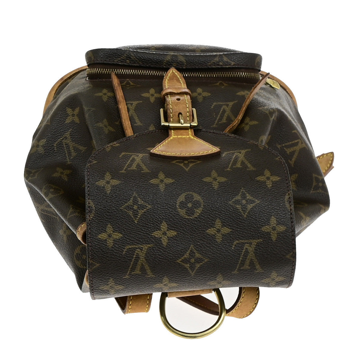 LOUIS VUITTON Montsouris MM Backpack Bag Monogram Leather Brown M51136 72YG856