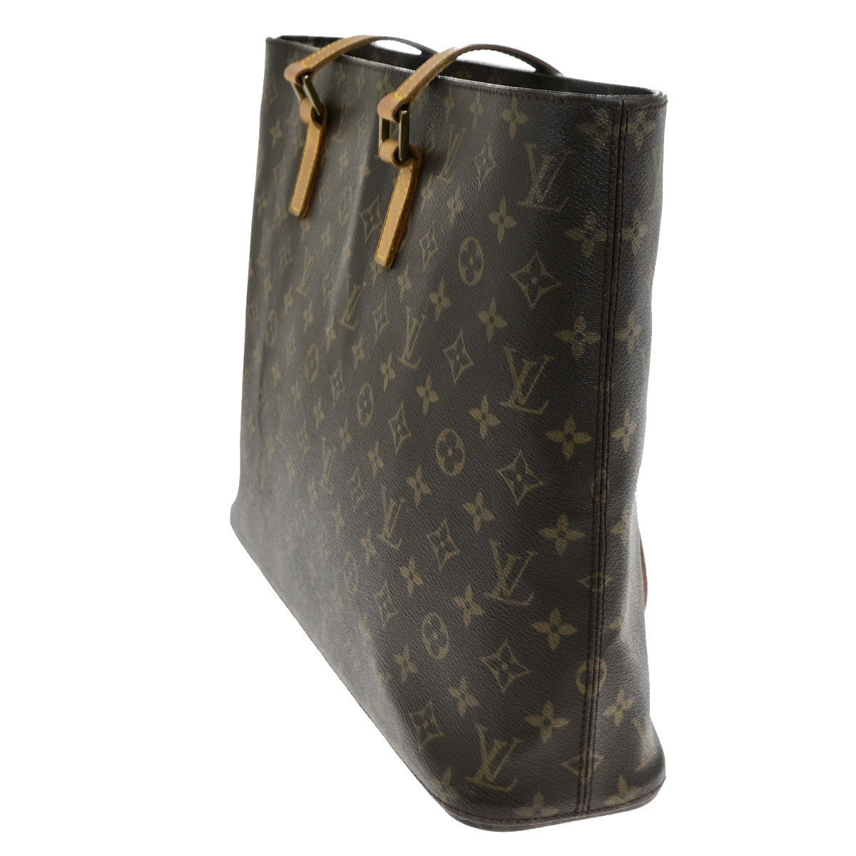 LOUIS VUITTON Logo Luco Shoulder Tote Bag Monogram Leather Brown M51155 34YG857