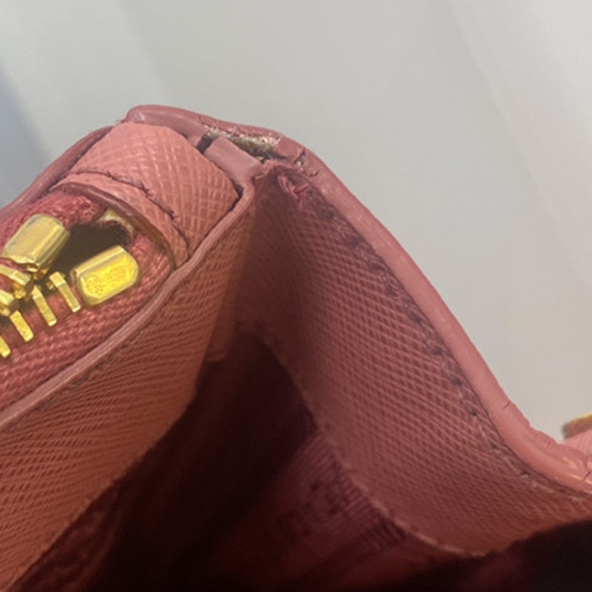 PRADA Logo Saffiano 2Way Shoulder Hand Bag Leather Pink GHW 21YH040