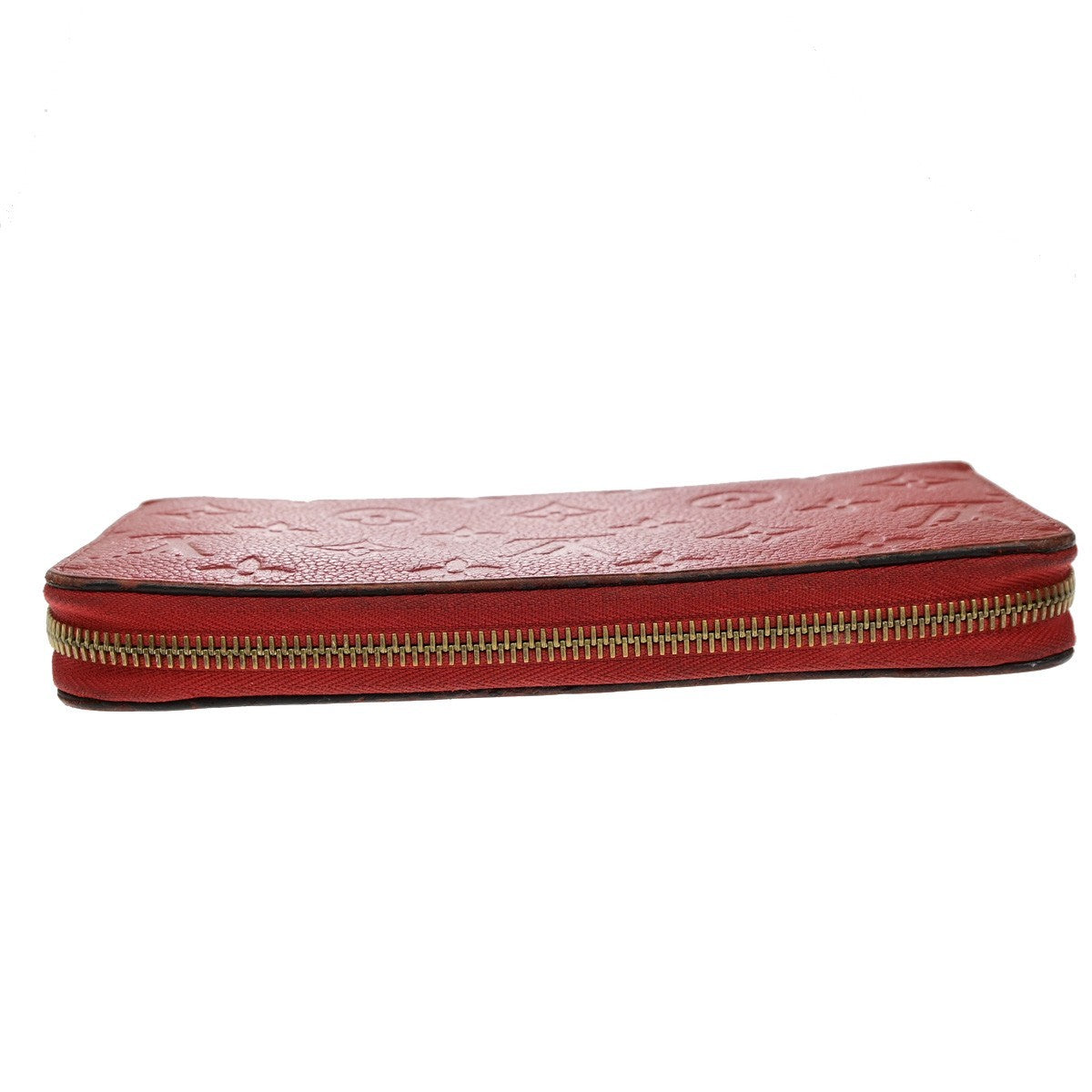 LOUIS VUITTON Zippy Wallet Long Purse Monogram Empreinte Red M63691 31YH020