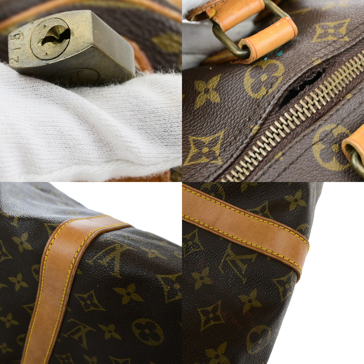 LOUIS VUITTON Keepall 50 Travel Hand Bag Monogram Leather Brown M41426 83YG863