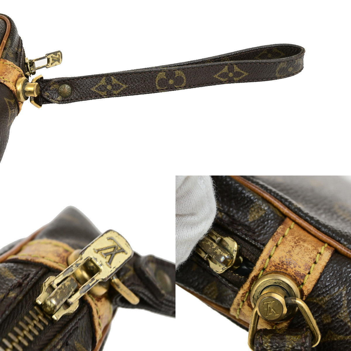 LOUIS VUITTON Marly Dragonne PM Clutch Hand Bag Monogram Leather M51827 67YG882