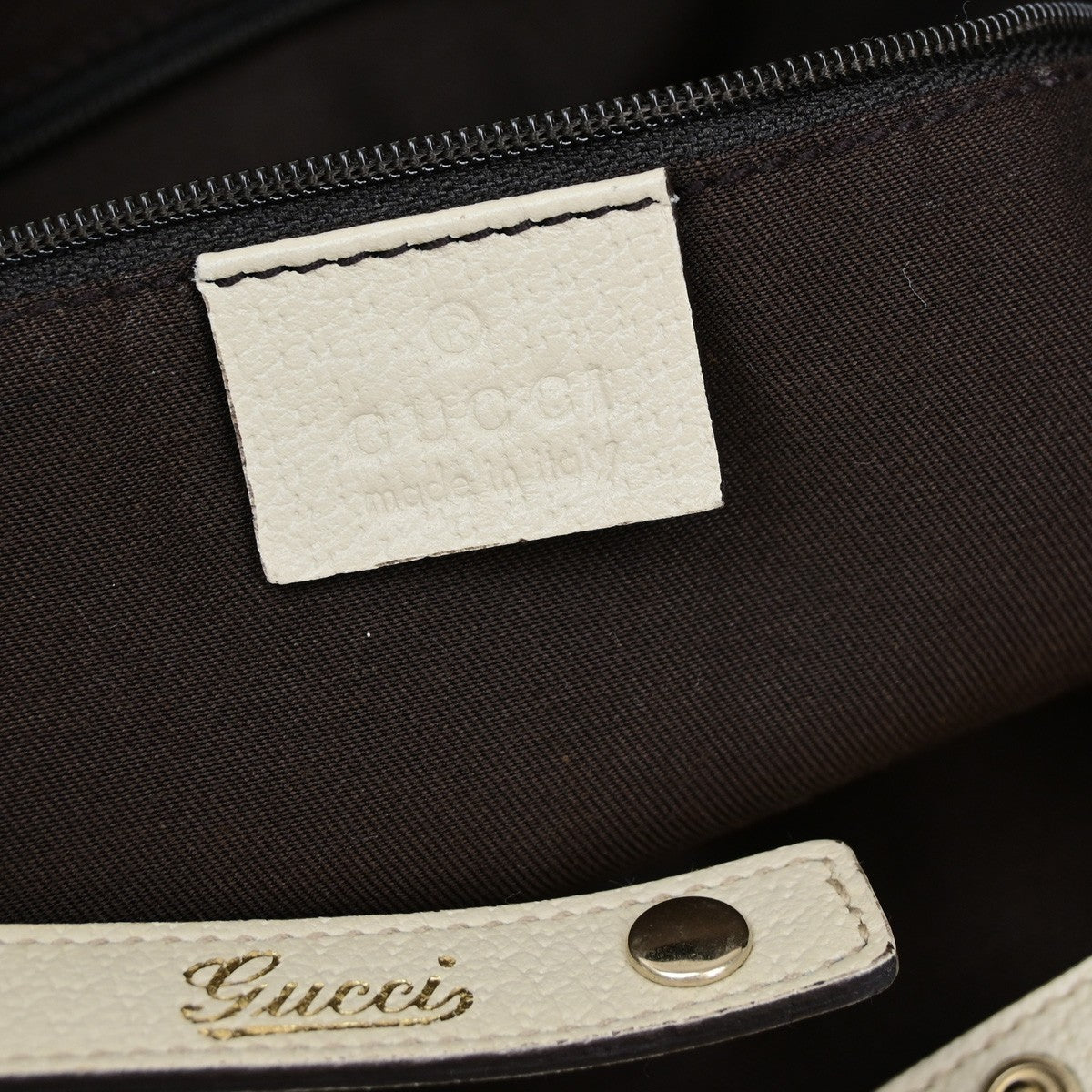 GUCCI Logo Abbey GG Pattern Shoulder Tote Bag Canvas Leather Brown GHW 76YH006