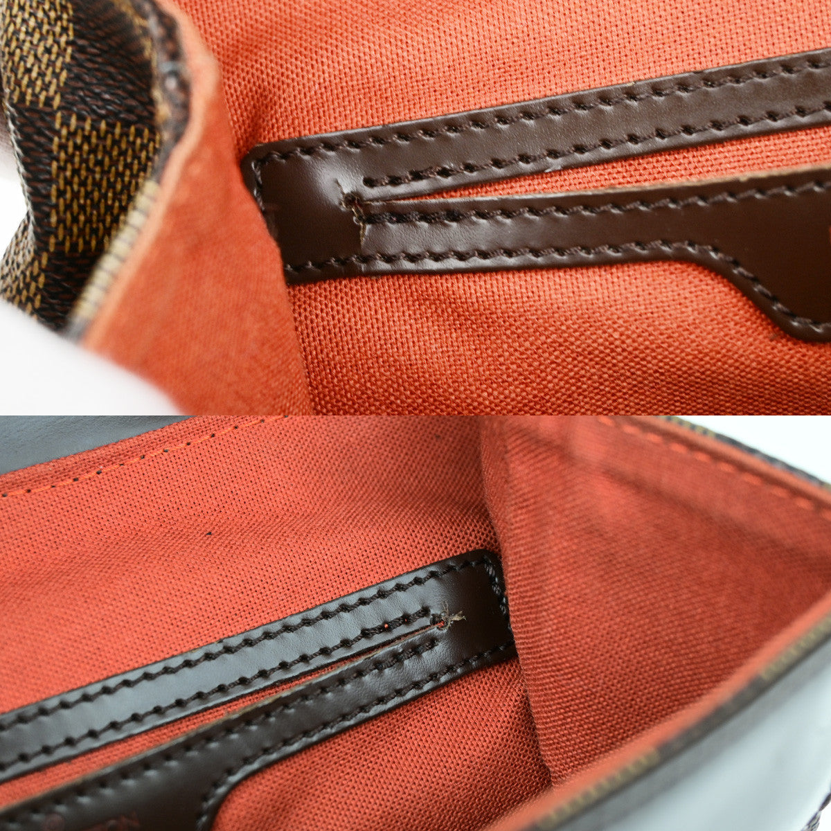 LOUIS VUITTON Logo Soho Backpack Bag Damier Ebene Leather Brown N51132 53YG850