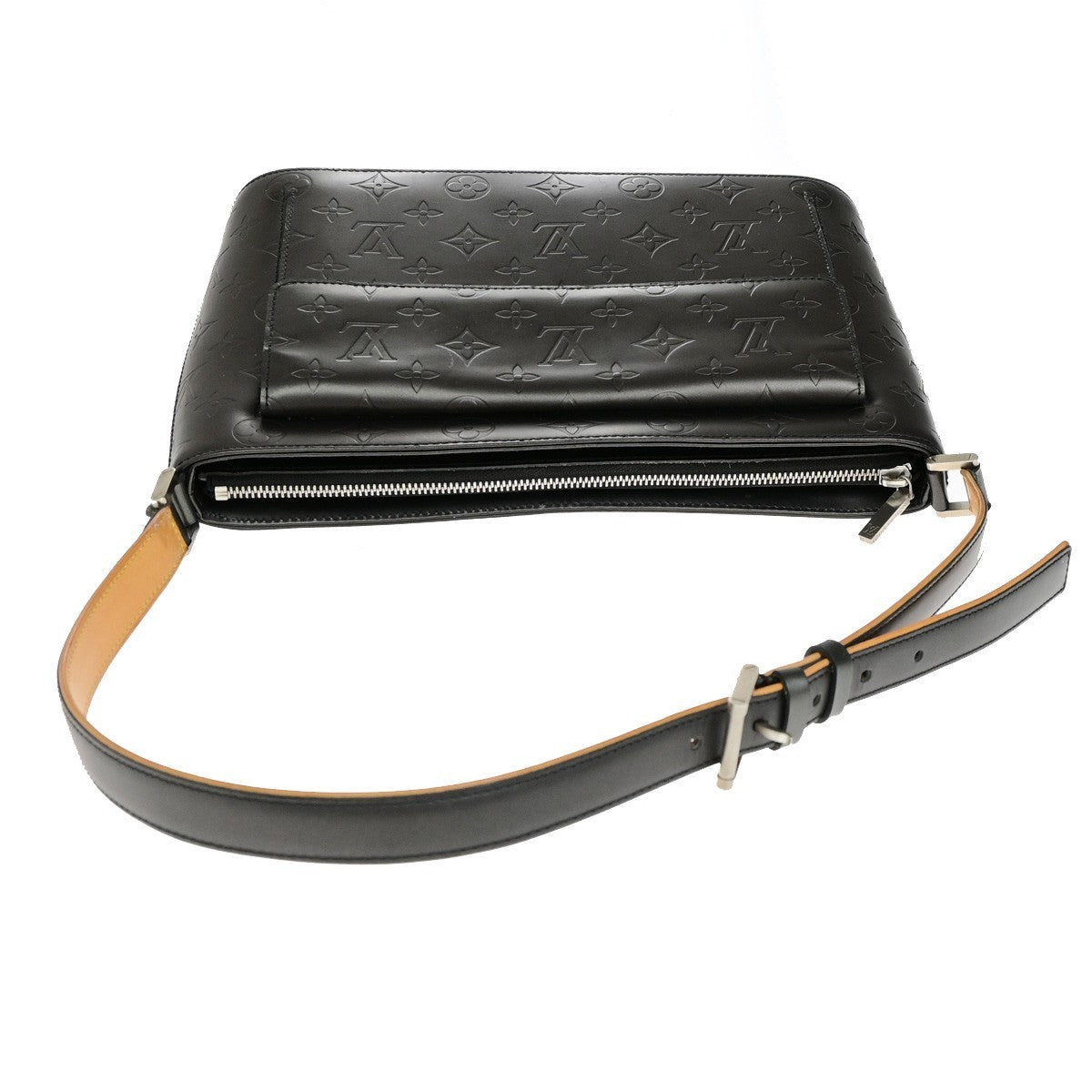 LOUIS VUITTON Alston Shoulder Bag Monogram Mat Leather Noir M55122 78RL041