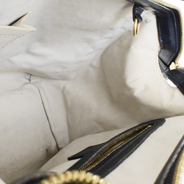 LOUIS VUITTON Josephine PM Hand Bag Monogram Mini Canvas Blue M92049 67YH046