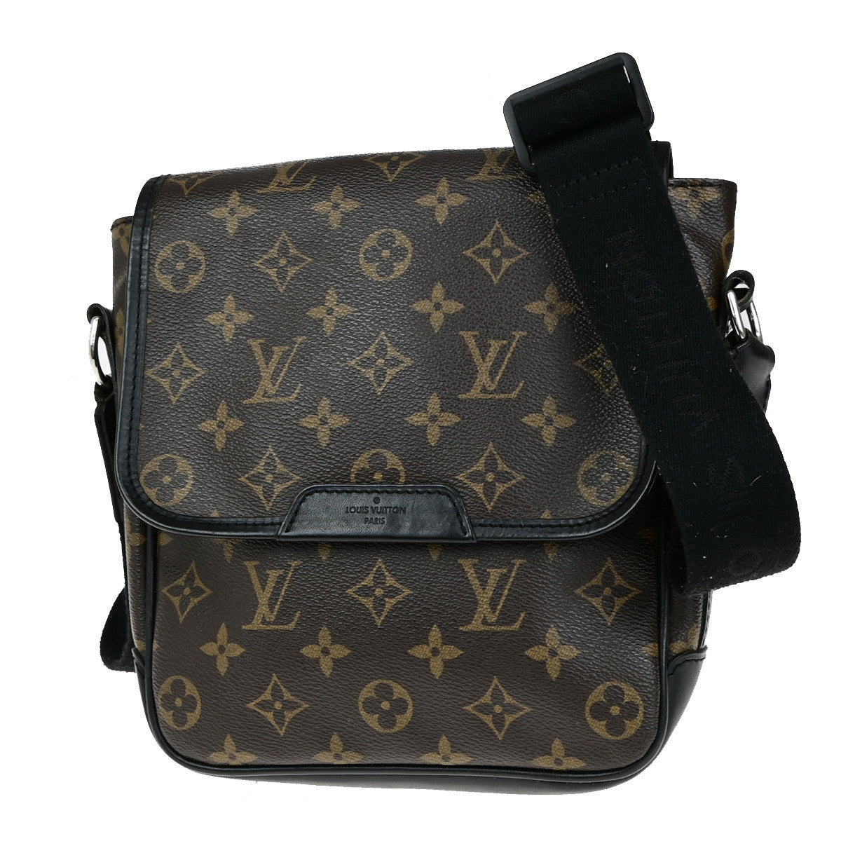 LOUIS VUITTON Bass PM Shoulder Bag Monogram Macassar Brown Black M56717 18YG828