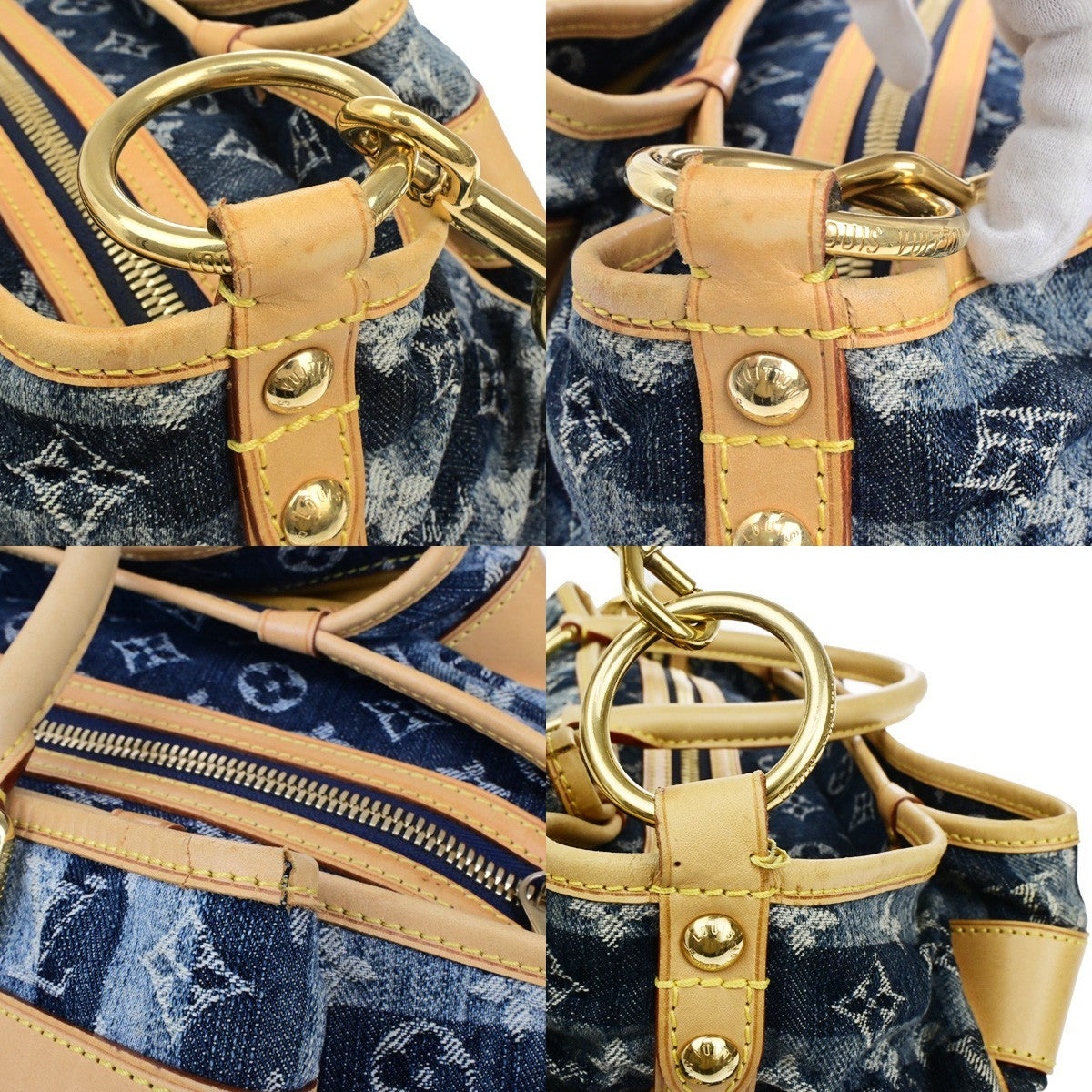 LOUIS VUITTON Cavalier GM Shoulder Bag Monogram Denim Leather BE M95336 301RL058