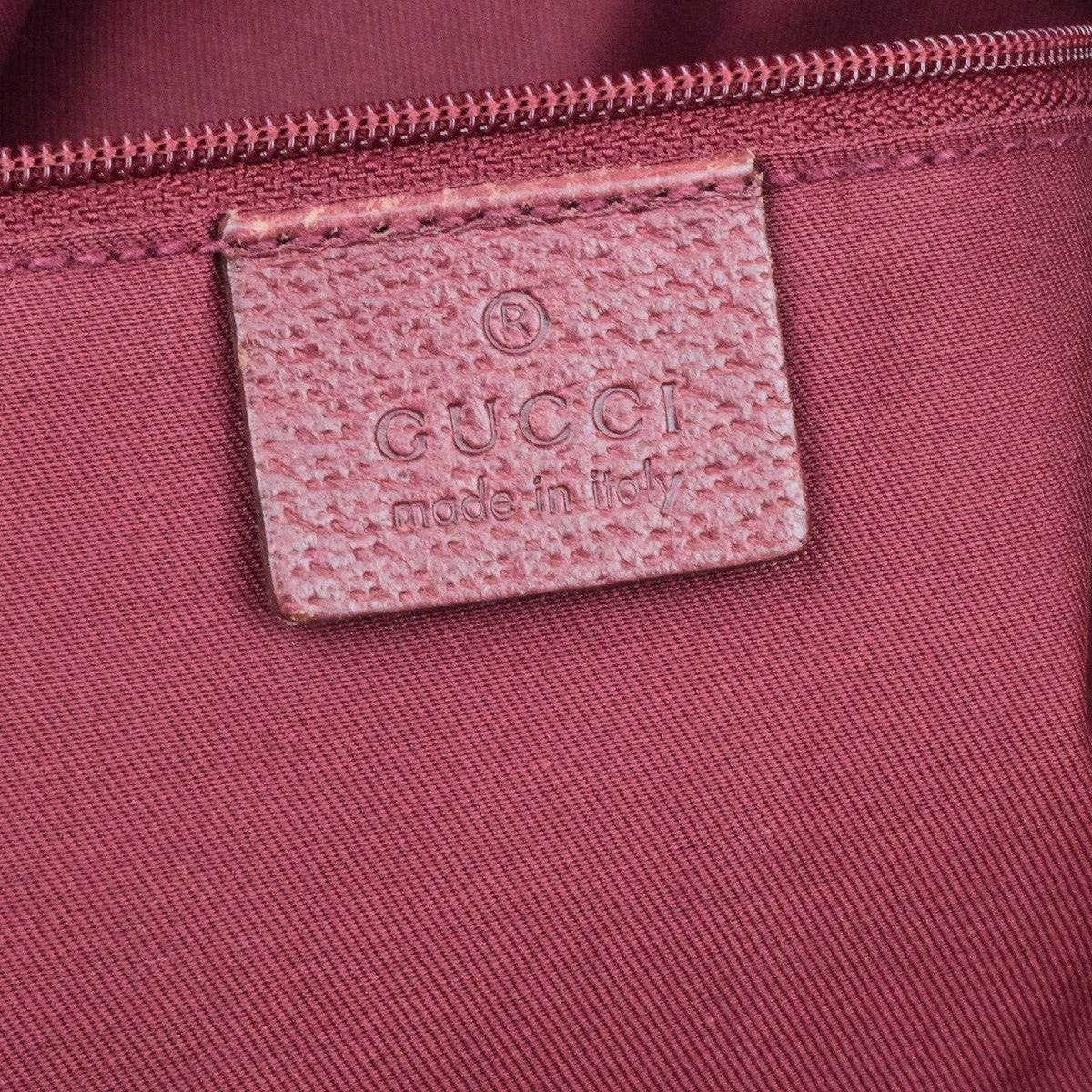 GUCCI Logo GG Pattern Shoulder Tote Bag Canvas Leather Brown Red SHW 65YH037