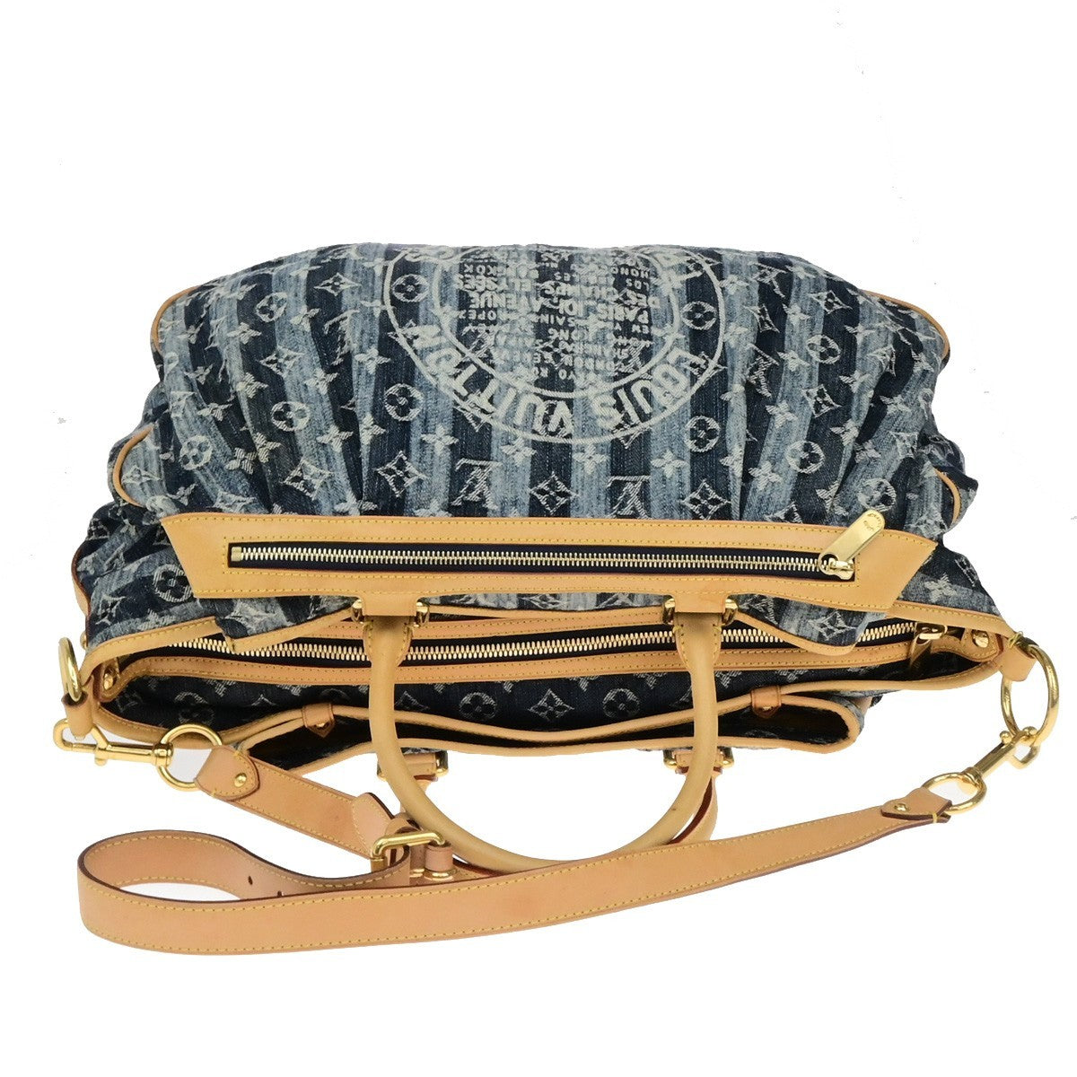 LOUIS VUITTON Cavalier GM Shoulder Bag Monogram Denim Leather BE M95336 301RL058