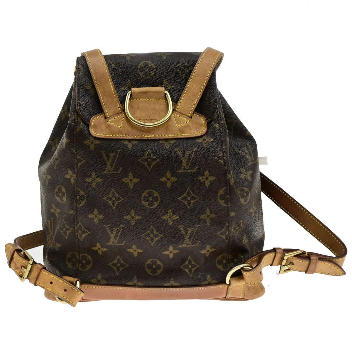 LOUIS VUITTON Montsouris MM Backpack Bag Monogram Leather Brown M51136 72YG856