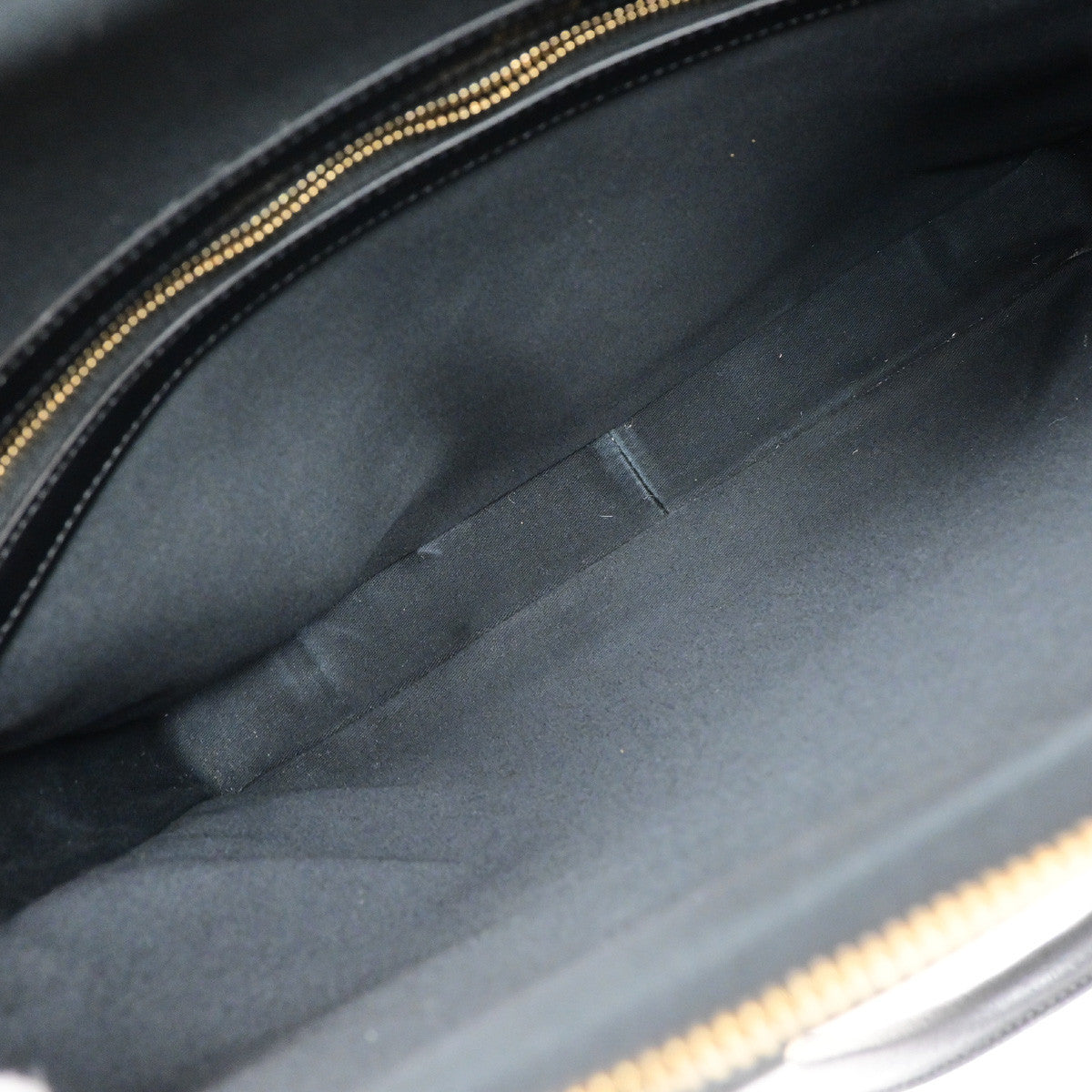 CELINE Logo Triomphe 2Way Business Shoulder Hand Bag Leather Black GHW 42RK907
