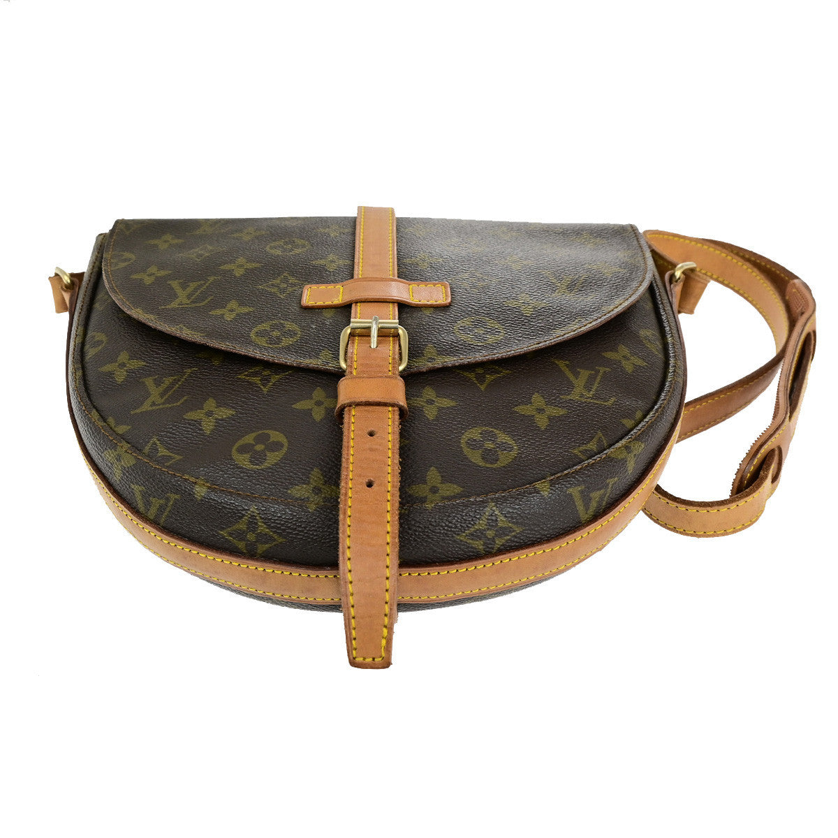 LOUIS VUITTON Chantilly GM Shoulder Bag Monogram Leather Brown M51232 69SJ611