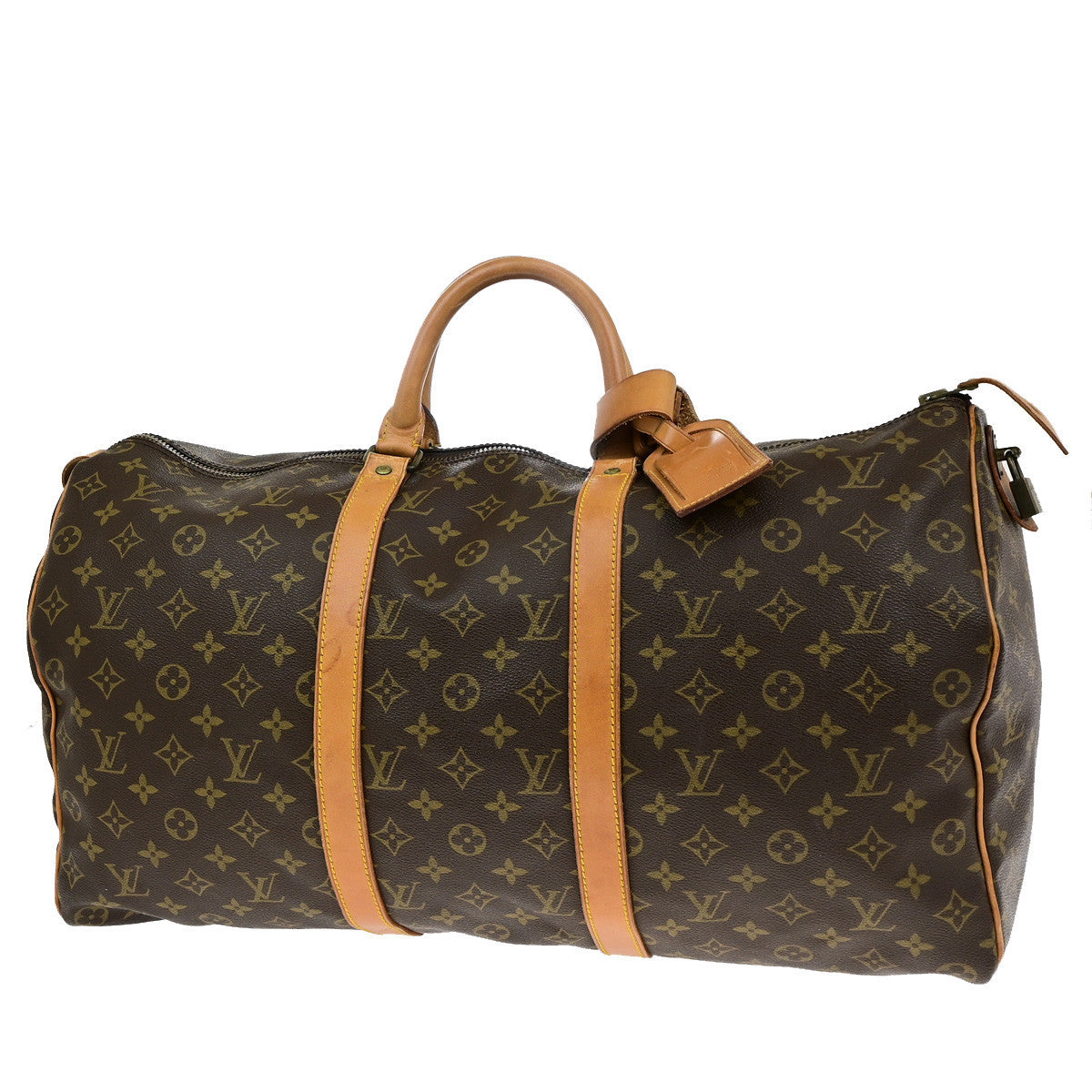 LOUIS VUITTON Keepall 50 Travel Hand Bag Monogram Leather Brown M41426 83YG863