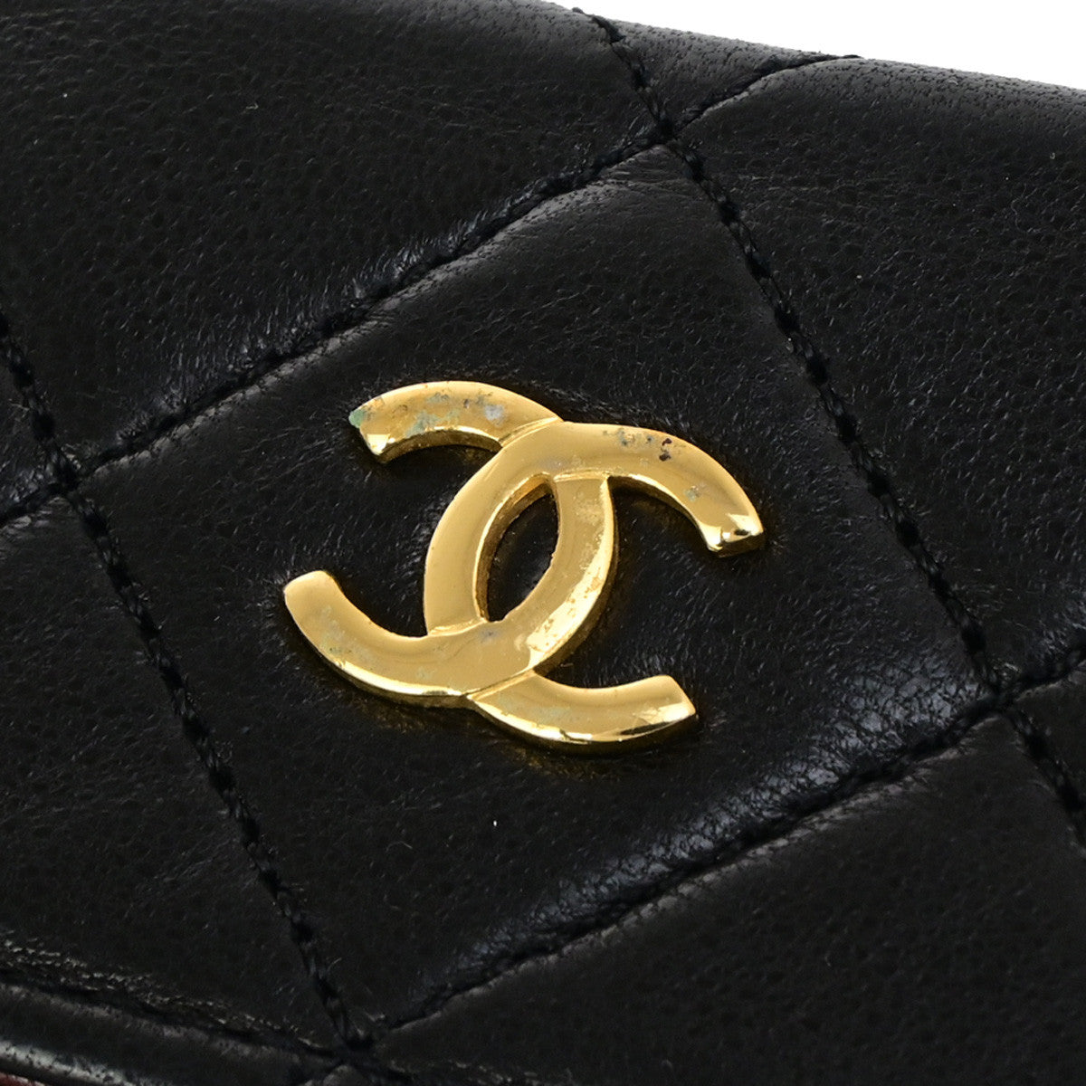 CHANEL CC Matelasse 27 Chain Shoulder Bag Lambskin Leather Black GHW 391RK860