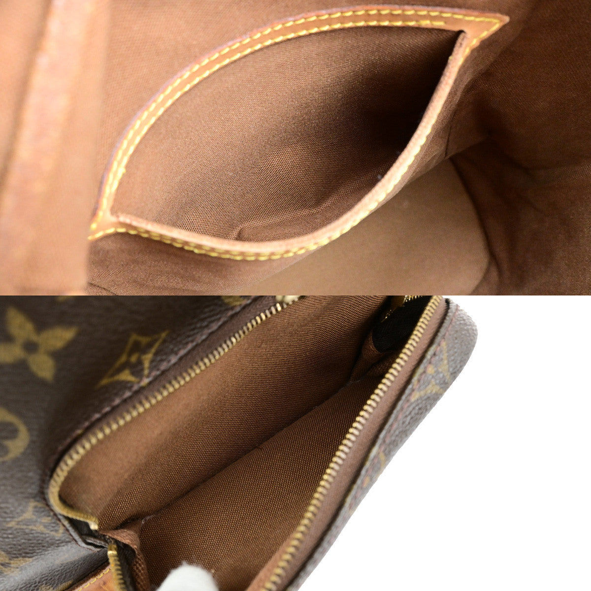 LOUIS VUITTON Montsouris MM Backpack Bag Monogram Leather Brown M51136 72YG856