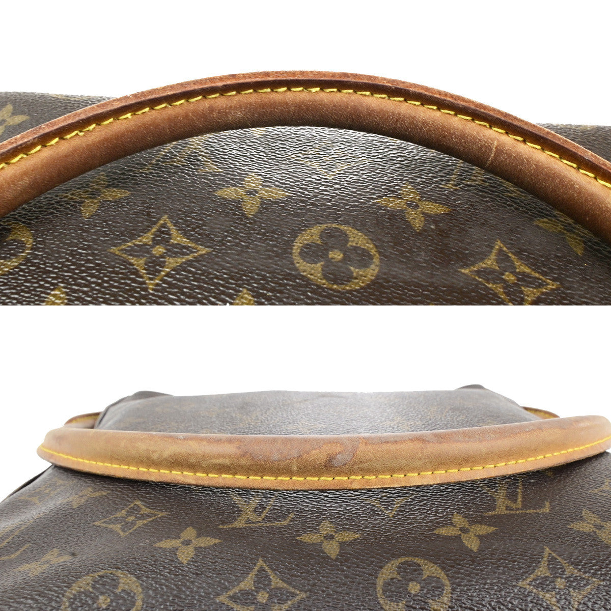 LOUIS VUITTON Logo Looping GM Shoulder Bag Monogram Leather Brown M51145 31SJ620