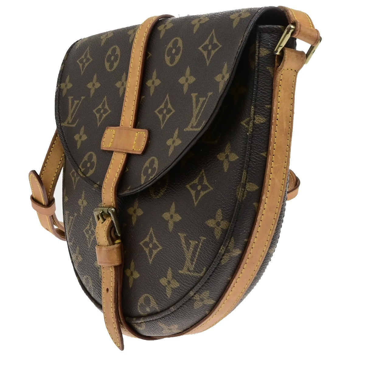 LOUIS VUITTONI Chantilly MM Shoulder Bag Monogram Leather Brown M51233 83YH038