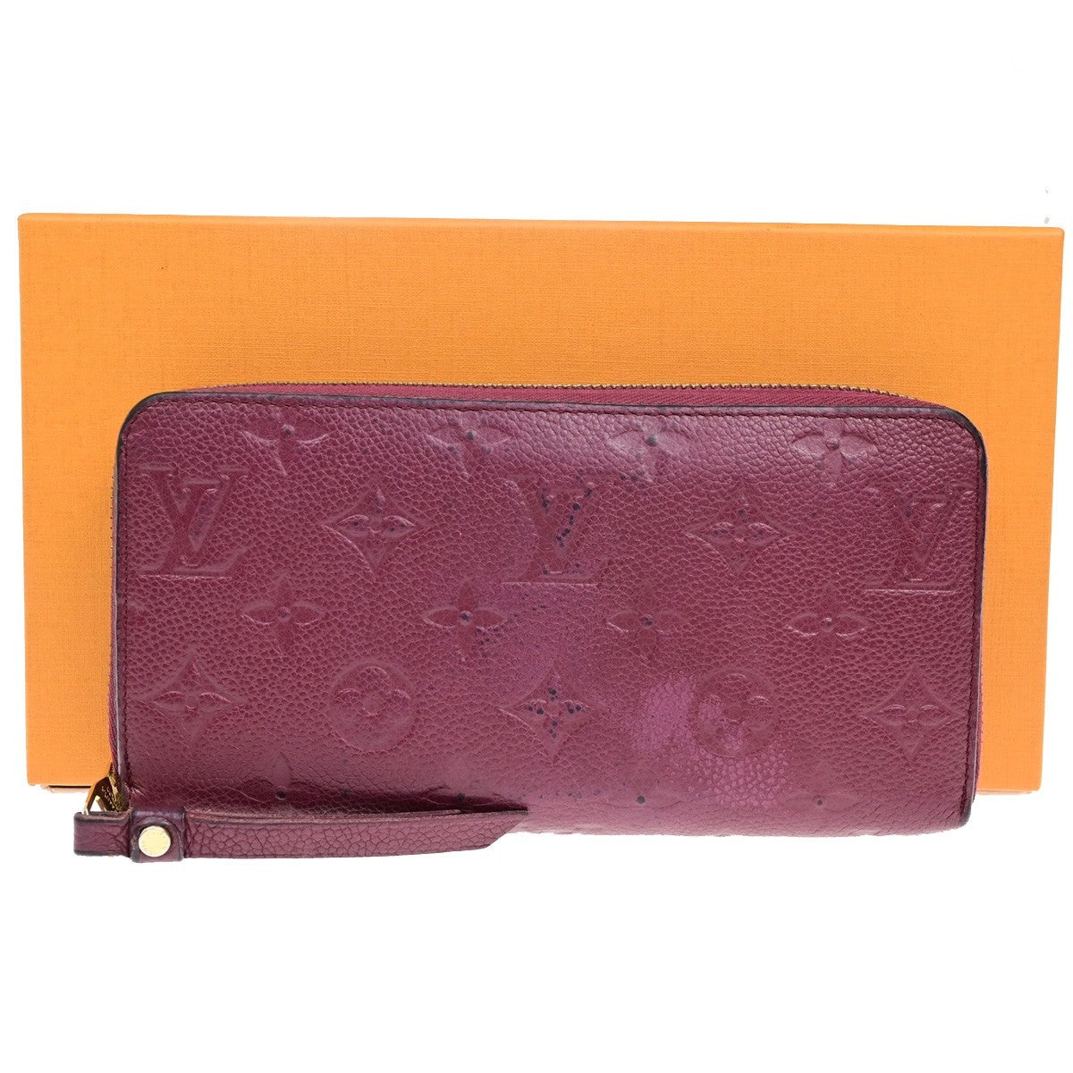 LOUIS VUITTON Zippy Wallet Long Purse Monogram Empreinte Red M60359 61YH023