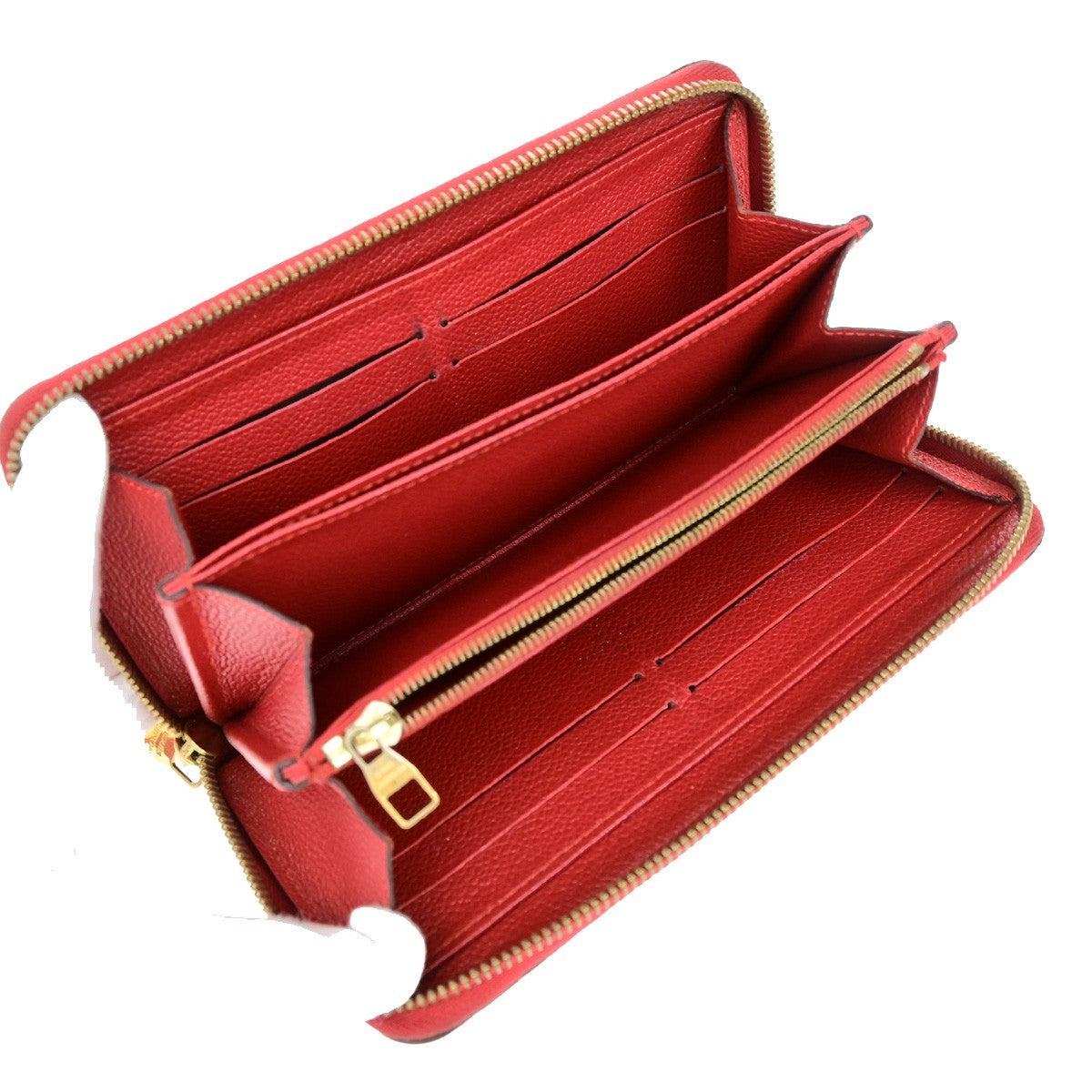 LOUIS VUITTON Zippy Wallet Long Purse Monogram Empreinte Red M63691 31YH020