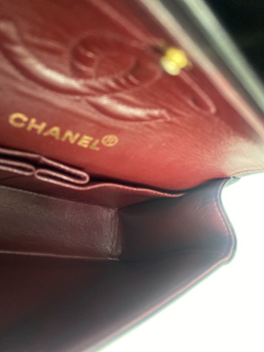 CHANEL CC Matelasse 23 Double Flap Chain Shoulder Bag Leather Black GHW 702RL060