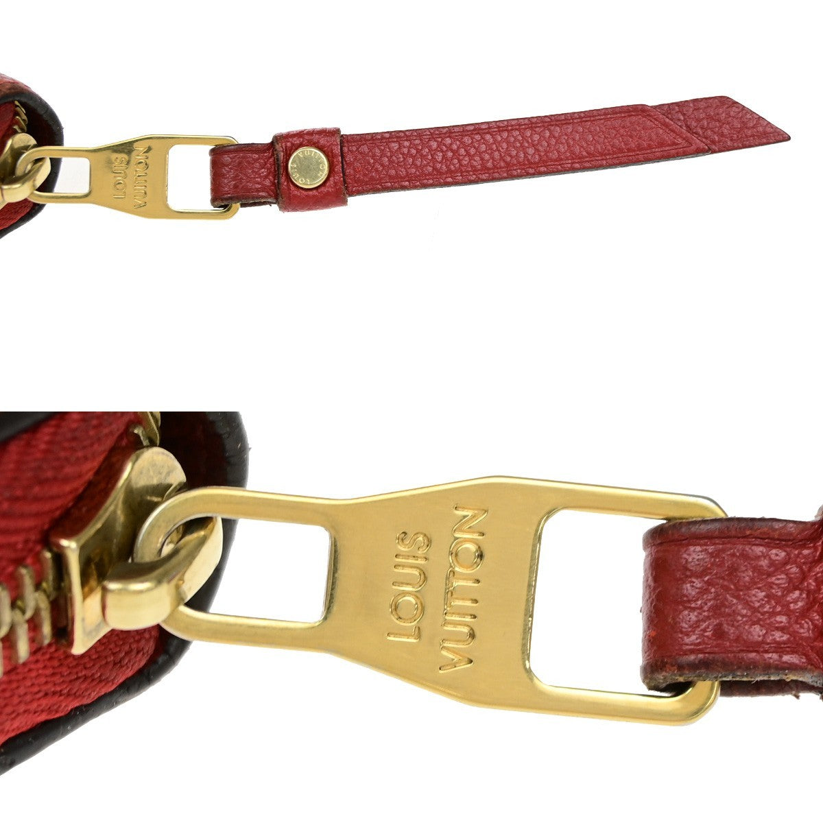 LOUIS VUITTON Zippy Wallet Long Purse Monogram Empreinte Red M63691 31YH020