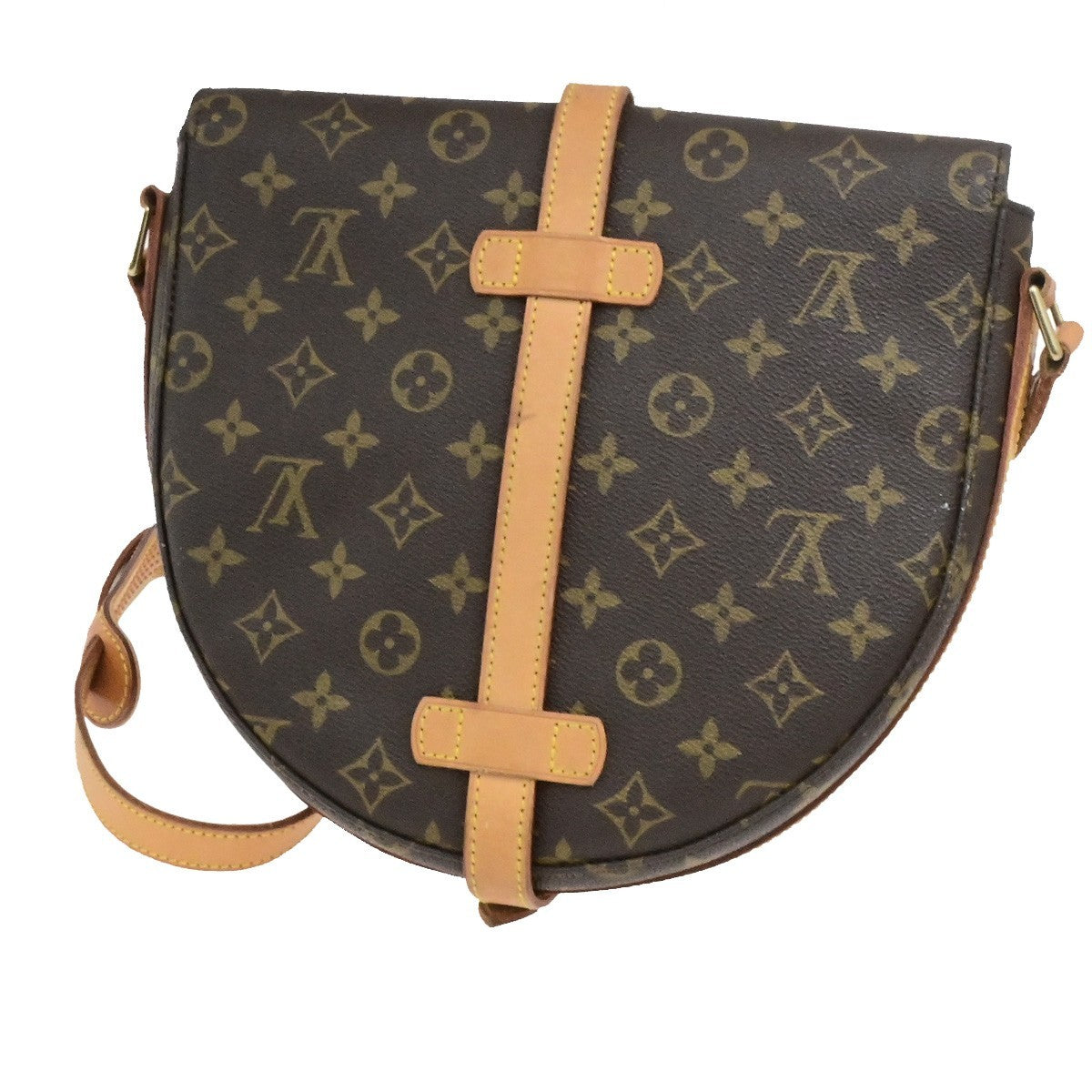 LOUIS VUITTON Chantilly GM Shoulder Bag Monogram Leather Brown M51232 84YH044