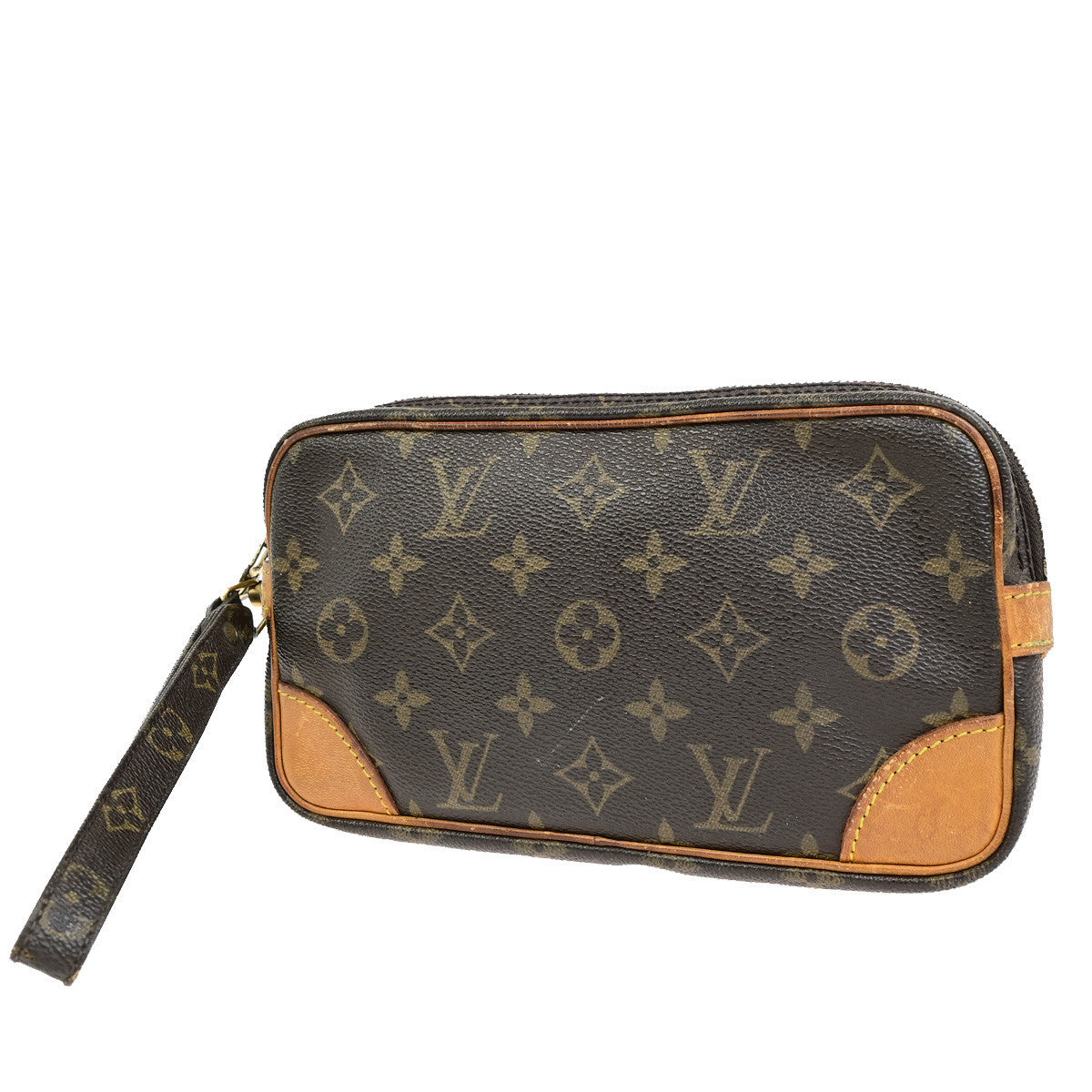 LOUIS VUITTON Marly Dragonne PM Clutch Hand Bag Monogram Leather M51827 67YG882