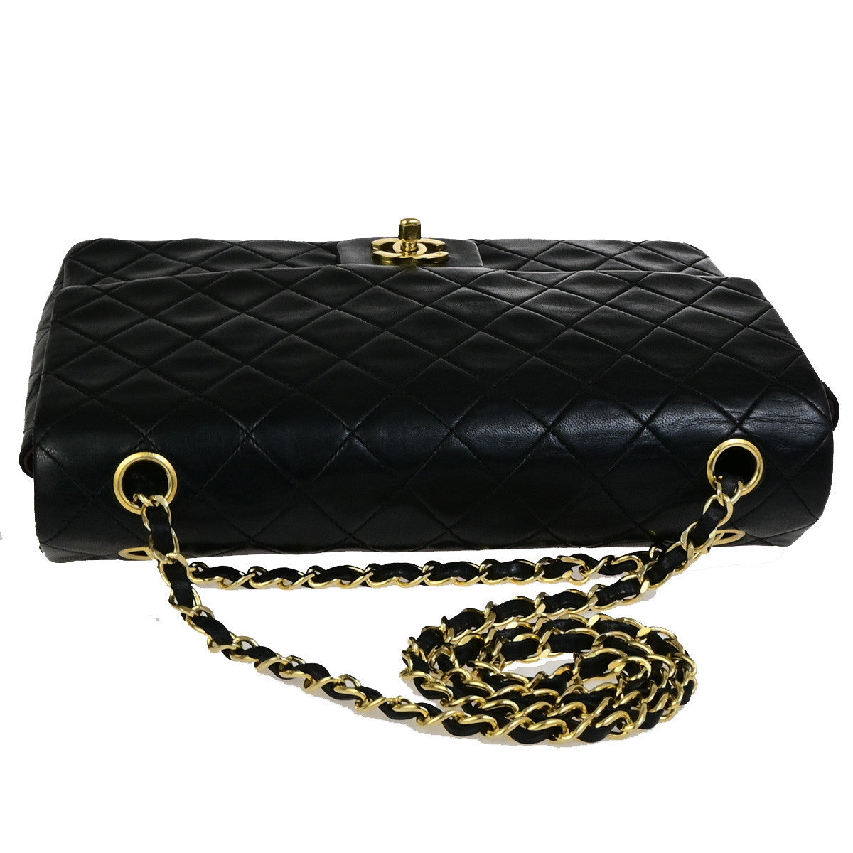 CHANEL CC Matelasse 27 Chain Shoulder Bag Lambskin Leather Black GHW 391RK860