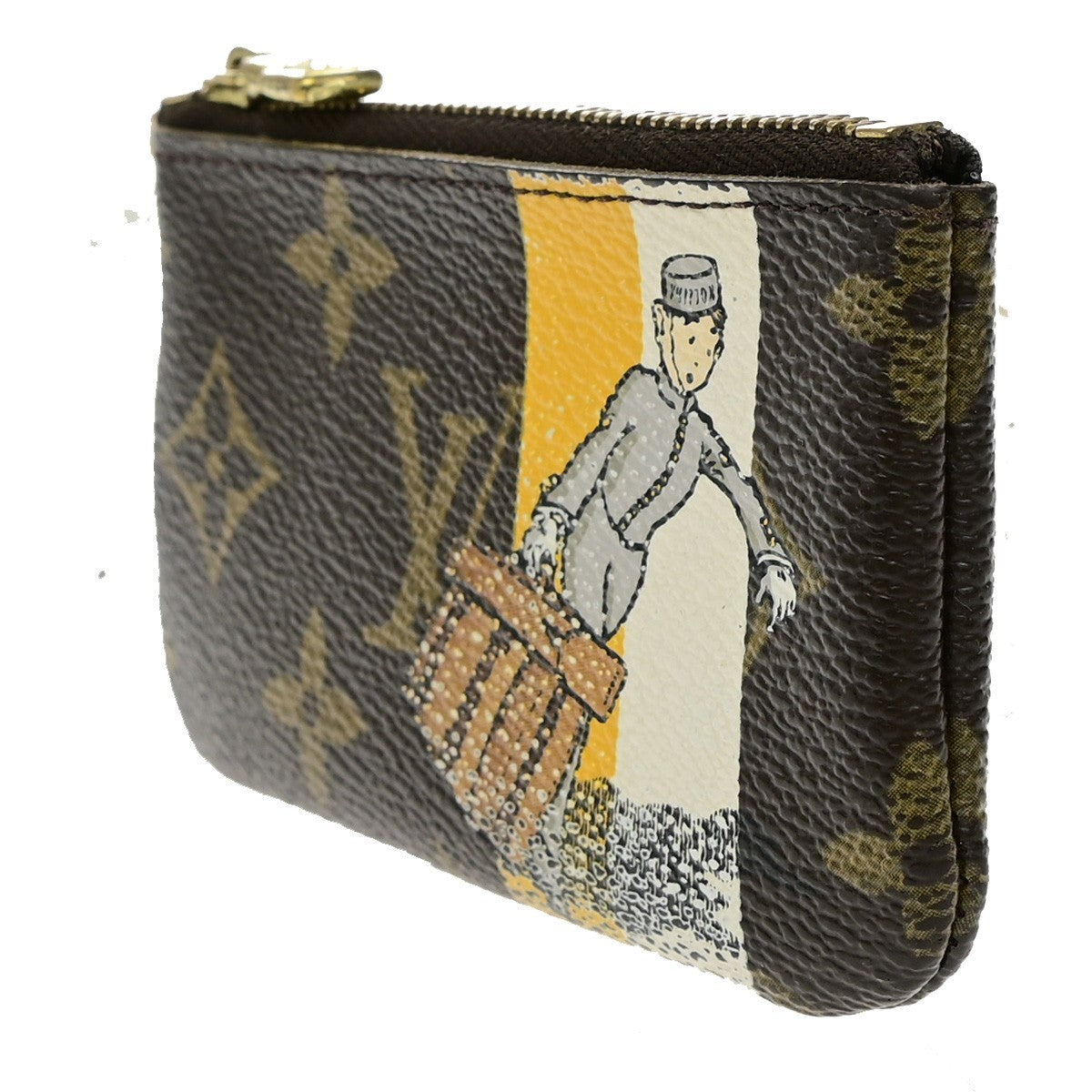 LOUIS VUITTON Pochette Cles Coin Wallet Key Case Monogram Groom M60033 67YH024