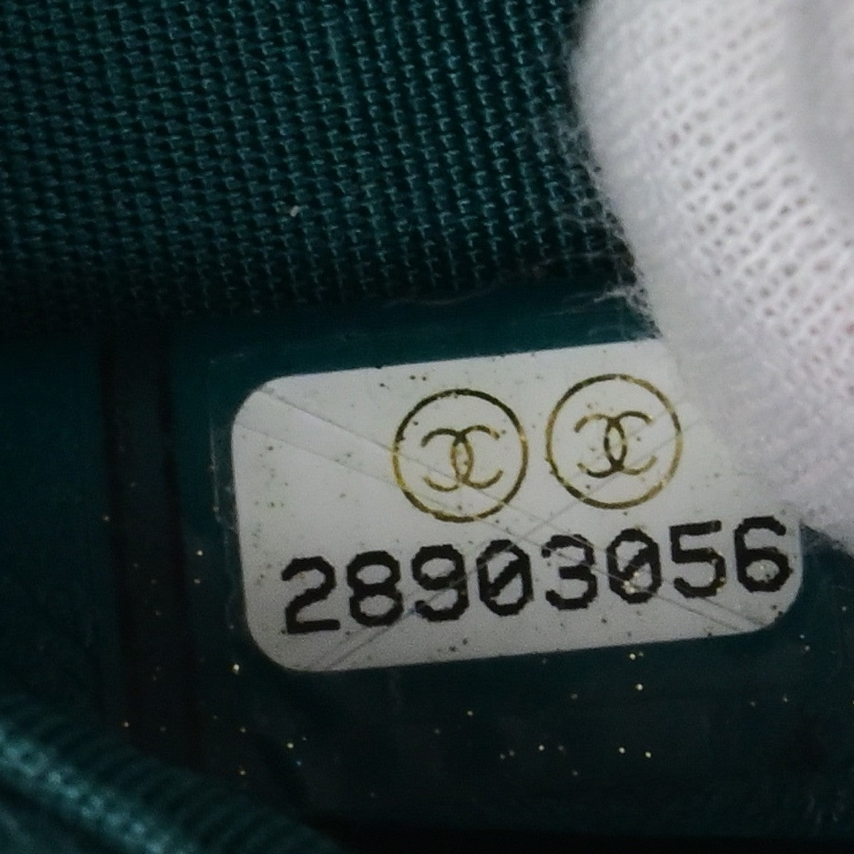 CHANEL 19 CC Logo Round Chain Mini Shoulder Bag Tweed Leather Green 332LC528