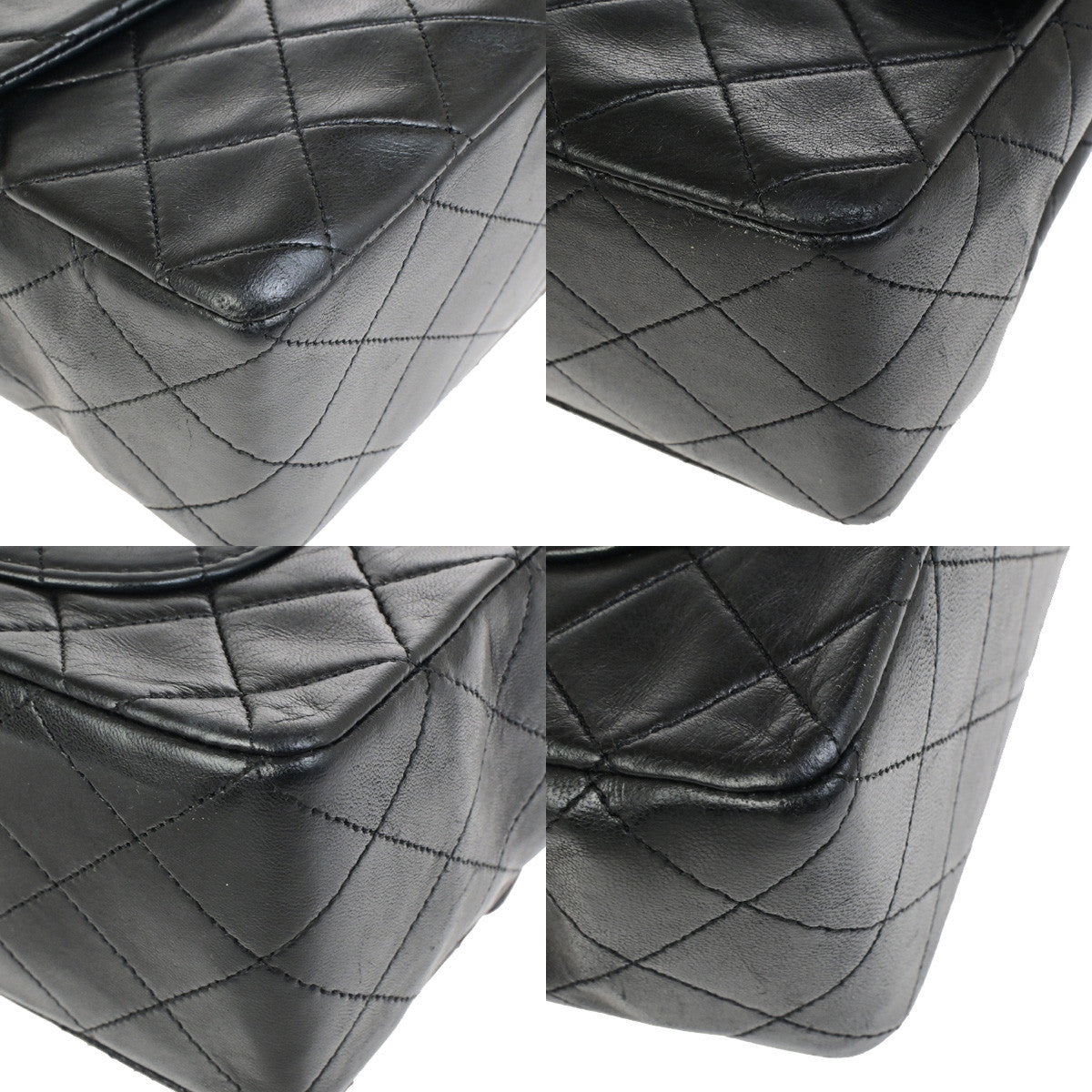 CHANEL CC Matelasse 27 Chain Shoulder Bag Lambskin Leather Black GHW 391RK860