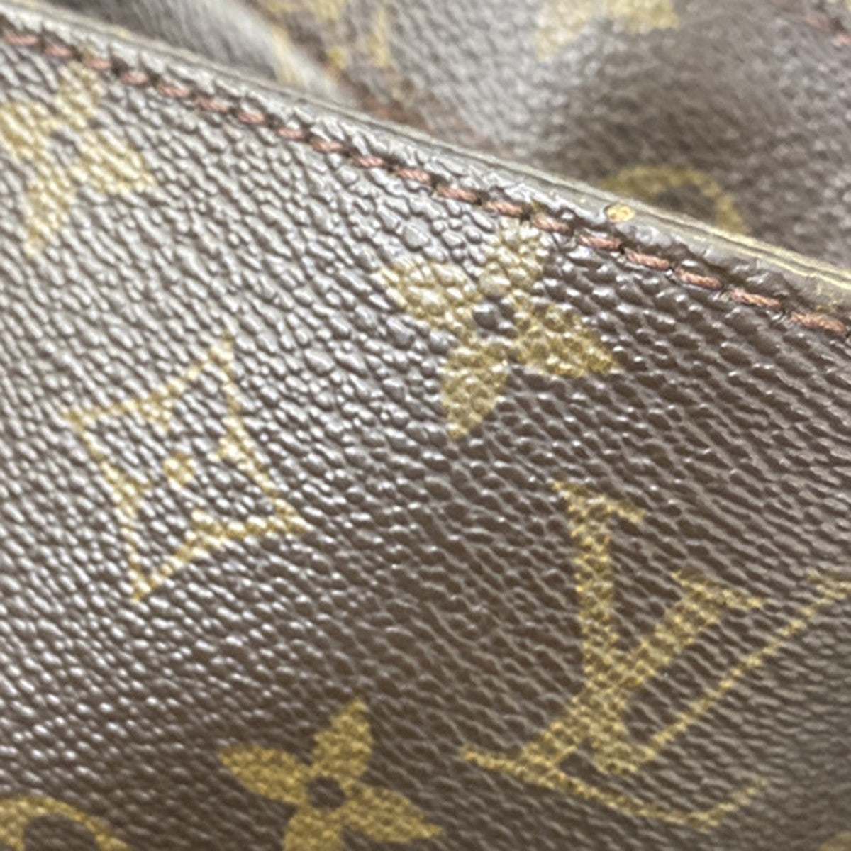 LOUIS VUITTON Logo Luco Shoulder Tote Bag Monogram Leather Brown M51155 34YG857