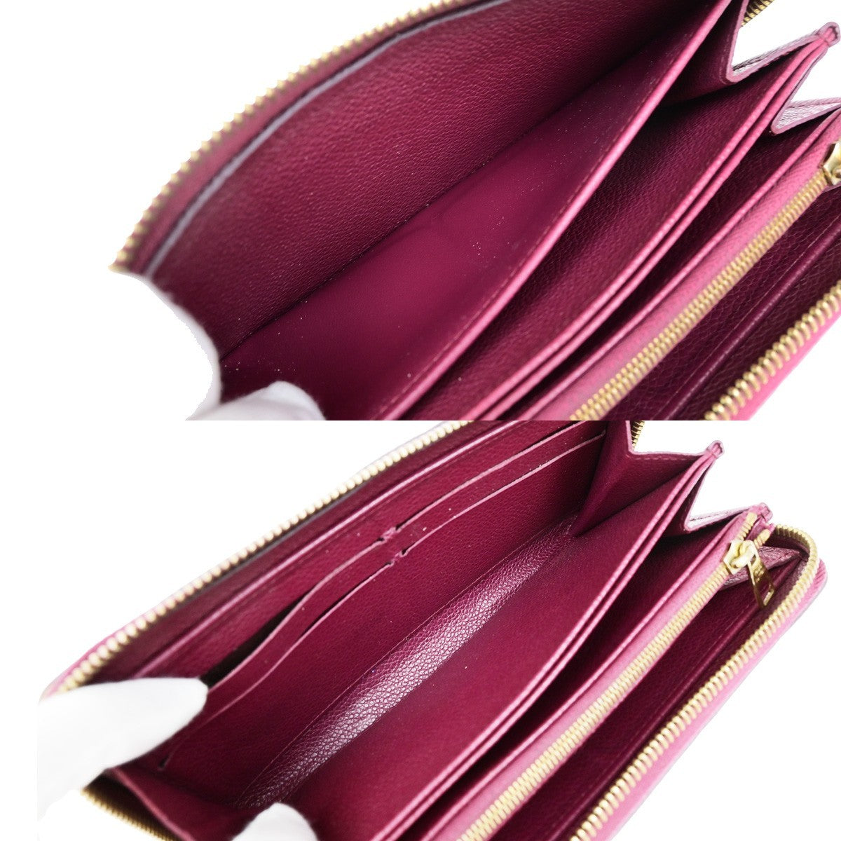 LOUIS VUITTON Zippy Wallet Long Purse Monogram Empreinte Red M60359 61YH023