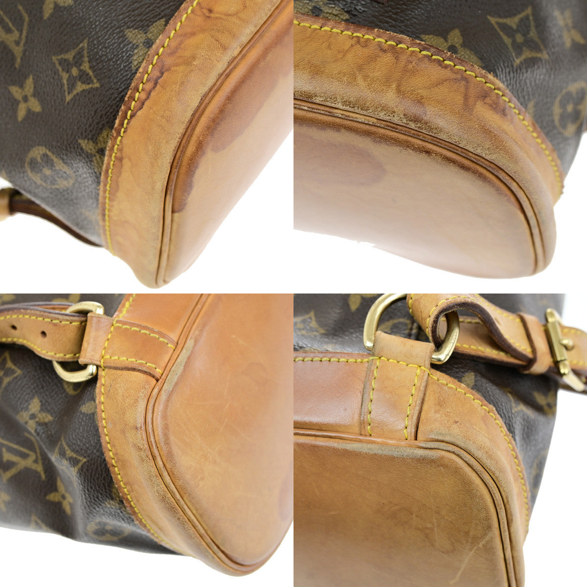 LOUIS VUITTON Montsouris MM Backpack Bag Monogram Leather Brown M51136 72YG856