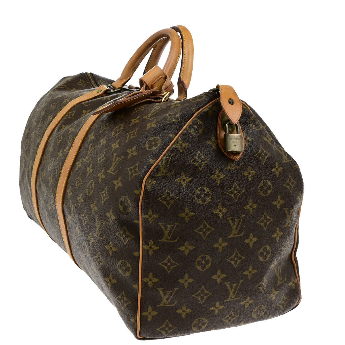LOUIS VUITTON Keepall 50 Travel Hand Bag Monogram Leather Brown M41426 83YG863