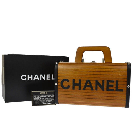CHANEL CC Wood vanity hand bag